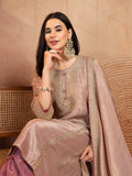 Mauve Embroidered Suit Set with Dupatta