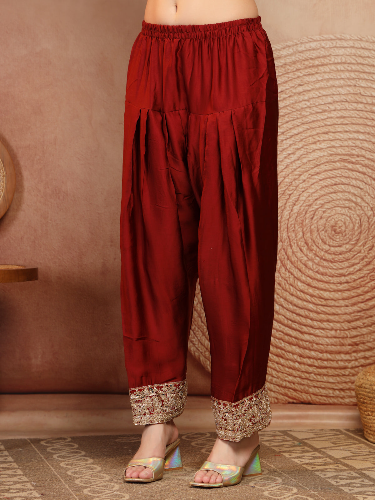 Ruby Ajrakh Modal Farsi Suit